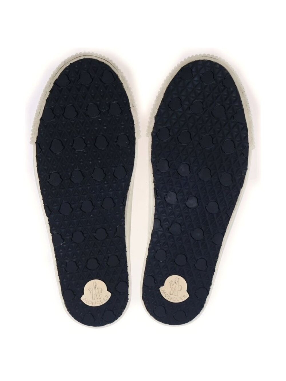 Moncler Glissiere Logo Tricolor Canvas Low Cut Sneakers White - Picture 5 of 6